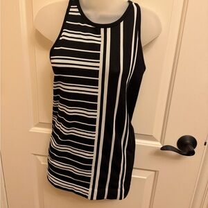 Athleta Navy and White Striped Seamless Tank